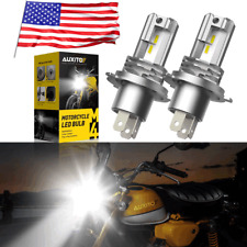 2x Auxito H4 9003 Led Bulb Highlow Beam White Motorcycle Headlight High Power E
