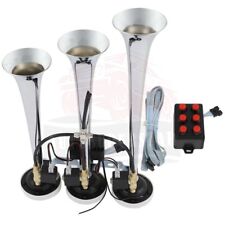 Musical Loudest 3 Trumpet Train Air Horn 6 Tune With Wired Remote