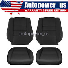 For 2008-2011 2012 Honda Accord Front Both Bottom Top Leather Seat Cover Black