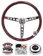 1968-1979 Corvette Steering Wheel Crossed Flags 15 Classic Wood