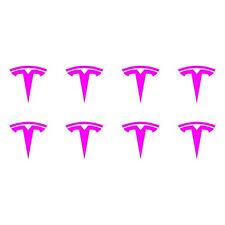 Small Tesla Logo Vinyl Decals Phone Dashboard Mirror Laptop Stickers Set Of 8