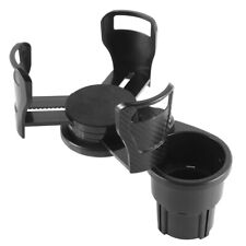 2in1 Car Black Dual Cup Holder All Purpose Bottle Bowl Organizer 360rotating Us