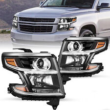 Headlights Assembly Led Drl Projector For 2015-2020 Chevy Tahoe Suburban Pair