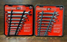 2 Craftsman Combination Wrench Sets 1 - 9pc Sae And 1 - 9 Pc Metric Sets New