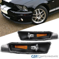 Black Fits 2005-2009 Ford Mustang Bumper Turn Signal Parking Lights Leftright