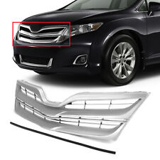 Fits Toyota Venza 2013-2016 Front Upper Grille Grill Silver Factory Replacement