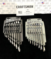 Craftsman Usa 46992 46993 8 Pc Sae Metric 12 Point Combination Wrench Sets