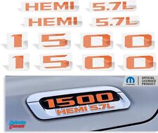 1500 Hemi 5.7l Hood Emblem Overlay Decals For 2019 2020 2021 2022 Ram