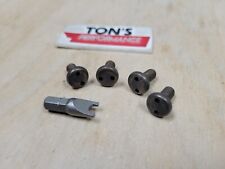 Mercedes Security Black Faded Anti Theft License Plate Screws Stainless Bolts