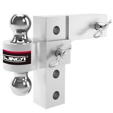 Adjustable Trailer Hitch Fits 2 Receiver 6 Droprise 3500lbs Dual Ball