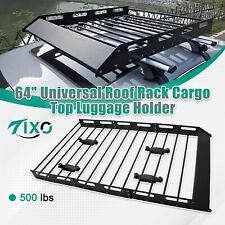 64 Roof Rack Cargo Top Luggage Holder Carrier Basket With Extension Travel New