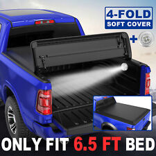 4-fold 6.4 6.5 Truck Bed Tonneau Cover For Dodge Ram 1500 2500 3500 Led Lamp