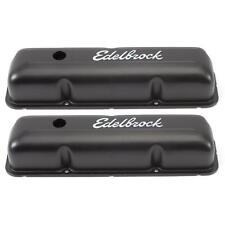 Edelbrock 4623 Signature Series Black Valve Cover Set Fe Bb Fits Ford