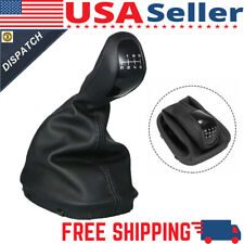 Gear Shift Knob With Gaiter 6 Speed Leather Fits For Mercedes Benz C-class W203