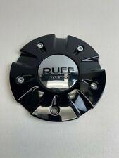 Ruff Racing Gloss Blackchrome Logo Wheel Center Cap C5079-1-cap-r935
