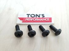 4 Replacement Auto License Plate Screws Stainless Steel Bolts Fits Lexus Black