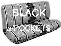 Truck Bench Seat Cover Saddle Blanket Black 1pc All Full Size Ford Chevy Dodge