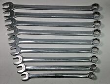 Snap On Oexl 9pc 12 Pt Sae Flank Drive Long Combination Wrench Set 716-1516