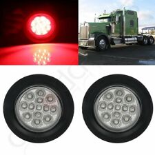 2x 2.5 13 Led Red Lamp Side Marker Trailer Truck Universal Bright Tail Light