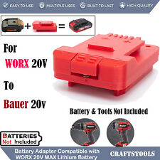 Battery Adapter For Worx 20v Max Li-ion Battery To Bauer 20v Series Power Tools