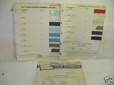 1957 Amc Nash Hudson Rambler Dupont Paint Color Chip Chart