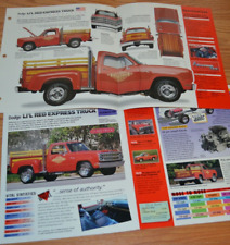 1979 Dodge Lil Red Express Truck Specs Info Poster Original Brochure Ad 79 Lil