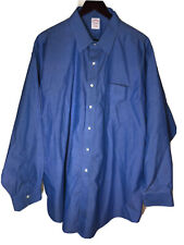 Brooks Brothers Mens Blue Cotton Dress Shirt Long Sleeve 18 35 125
