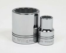 12 Drive Shallow Sockets 12 Point Metric High-polished Chrome Williams