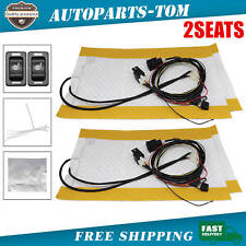 4pads Carbon Fiber Car Heated Seat Heater Kit W Switch Universal Wiring Harness