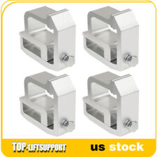 4 Pcs Truck Cap Topper Camper Shell Mounting Clamps Heavy Duty Aluminum Silver