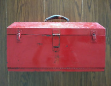 Vintage Snap On Usa Red 2 Drawer Tray Tool Box Chest Tombstone Machinist 21x11