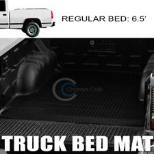Fit 93-96 Chevygmc C10 6.5 Blk Rubber Diamond Truck Bed Trunk Mat Carpet Liner