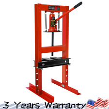 Hydraulic Shop Press 6 Ton With Press Plates H-frame Benchtop Press Stand Red