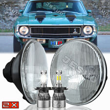For Plymouth Barracuda Cuda Duster 340 7 Led Round Headlights Drl Hilo Beam Us