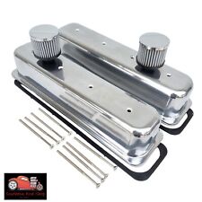 Small Block Chevy Tall Smooth Polished Aluminum Center Bolt Valve Covers 350