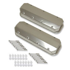 Fabricated Aluminum Tall Valve Covers For 1965-95 Bbc Chevy 396 454 502 No Hole