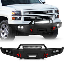 Front Bumper For 2014 - 2015 Chevy Silverado 1500 Off-road Pickup Truck D-rings