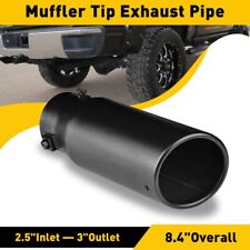 Car Exhaust Tip Max2.5 Inlet Black Coated Stainless Steel Muffler Pipe Bolt On