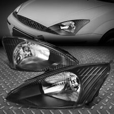 For 03-04 Ford Focus Oe Style Black Housing Clear Lens Headlight Lamps Pair