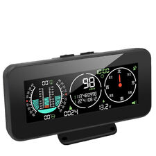 Car Gps Hud Speedometer Inclinometer Off-road Speed Display Tilt Angle Compass