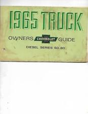 Chevrolet Owners Guide For 1965 Truck Diesel Series 50-80