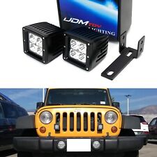 20w Cree Led Pod Driving Lamps W Front Grille Mounts Wiring For Jeep Wrangler
