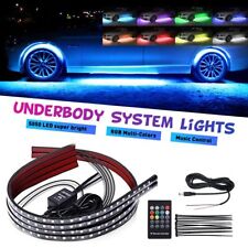 New Rgb Led Strip Under Car Tube Underglow Underbody System 4pcs Neon Lights Kit
