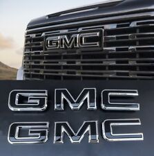 New Front Rear Emblem Chrome Kit For 2019 - 2024 Gmc Sierra 1500 2500hd 3500hd