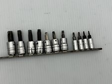 Snap On Tools 11 Piece Combo Drive Torx Bit Socket Set T8 To T55 212eftxy Nice