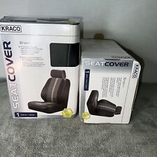 New Kraco Enzo Car Seat Covers Charcoal Gray Low Back Bucket Seats Part 805179