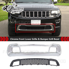 For Jeep Grand Cherokee 2014-2016 Front Lower Chrome Grille Bumper Grill Bezel