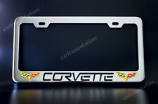 Corvette License Plate Frame Custom Made Of Chrome Plated Metal