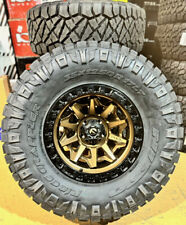 4 17x9 Fuel D696 Covert Bronze Wheels 35 Nitto At Tires 5x5 Jeep Wrangler Jk Jl