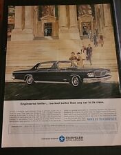 Chrysler New Yorker Print Ad 1964 10x13